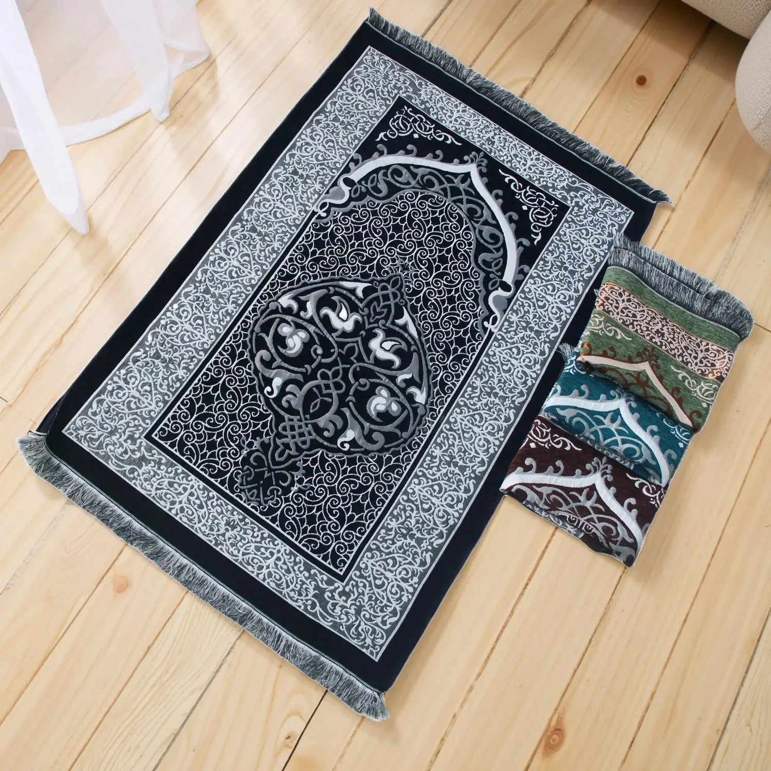Muslim Prayer Rug Islamic Turkish Prayer Rugs Prayer Mat for Women and Men Great Ramadan Gifts Islam Carpet Portable Muslims Mat
