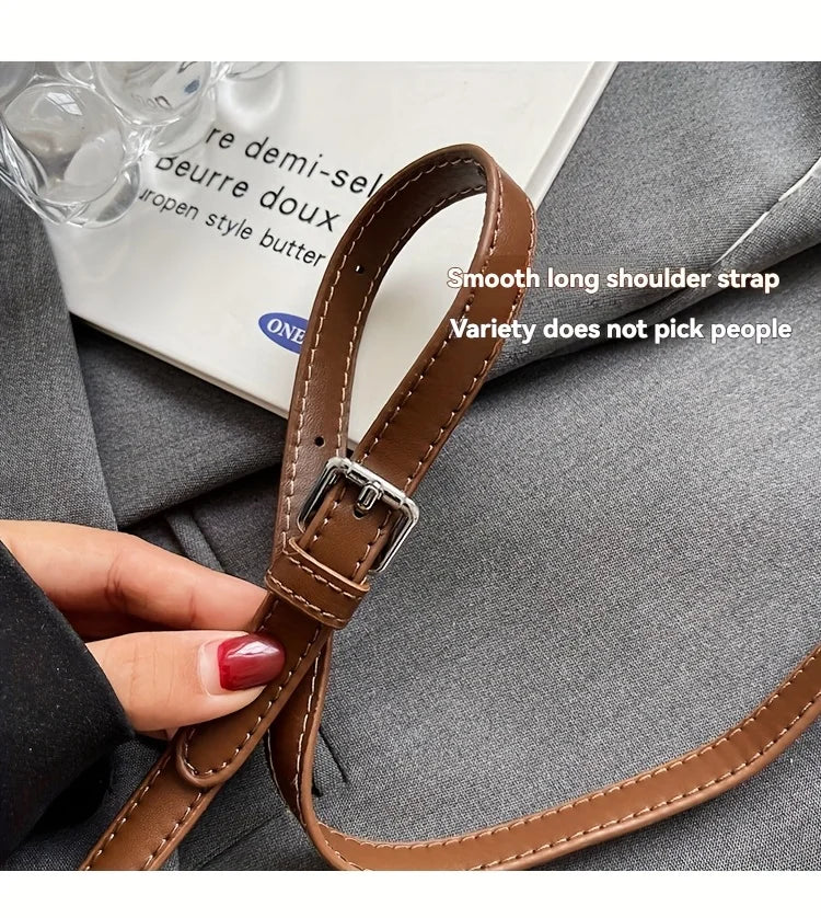 Fashionable Women's Bucket Bag, Stylish Solid Color Woven Effect Handbag Shoulder Bag and Crossbody Bag, Can Be Carried By Hand