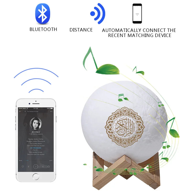 Quran Azan Muslim Koran Bright Bluetooth Speaker Portable Night Light Holy Lamp Sound Box Music Wireless Caixa De Som Bocina Mp3