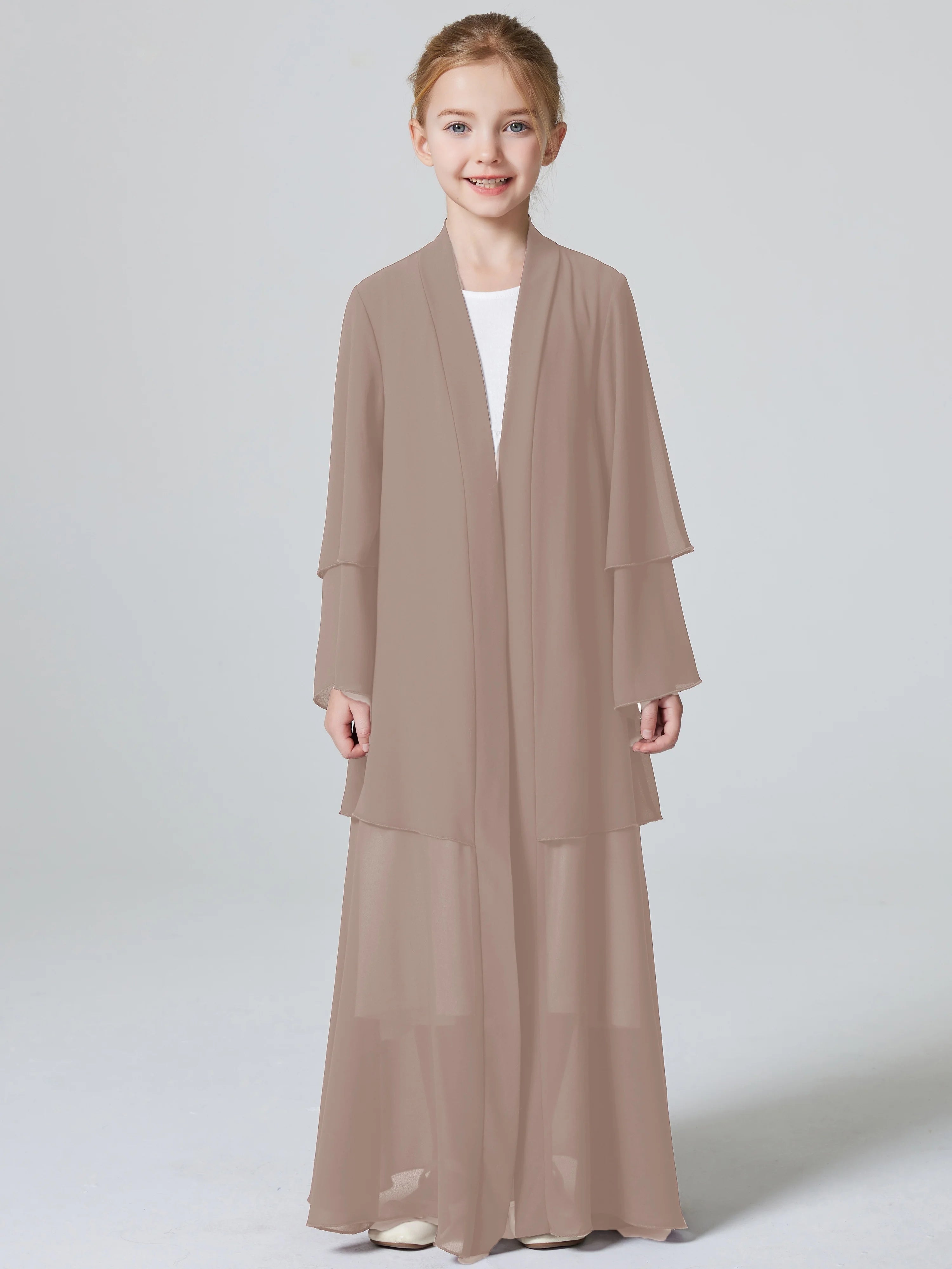 Ramadan  Muslim kids Girls Abaya Solid Long Kaftan abaya enfant Robe Dress Kebaya Kids Clothes For Gift (Without Hijab)