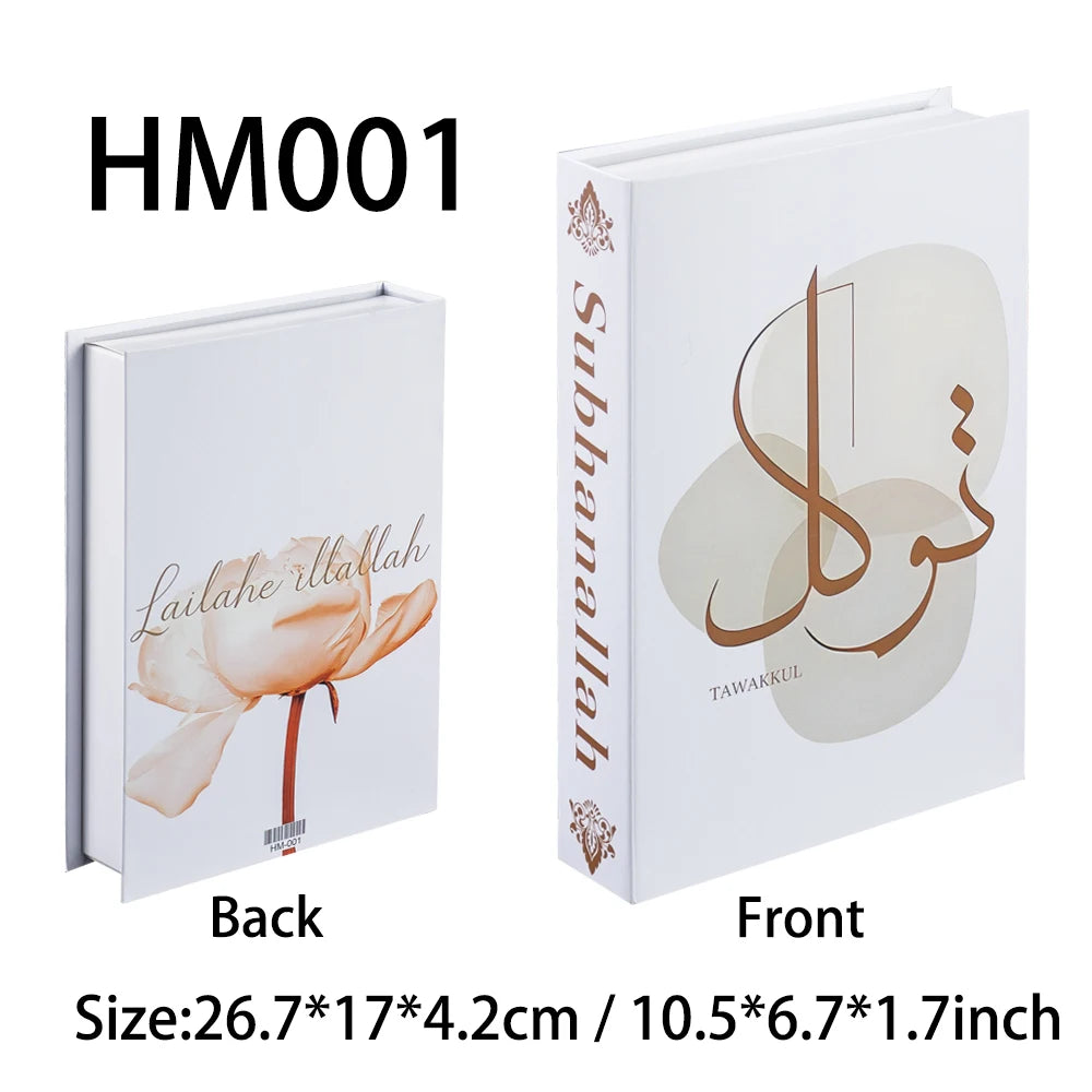 New Islamic Series Luxury Fake Books Home Decoration Remote Control Storage Box Coffee Table Fashion Home Decoration Accessories