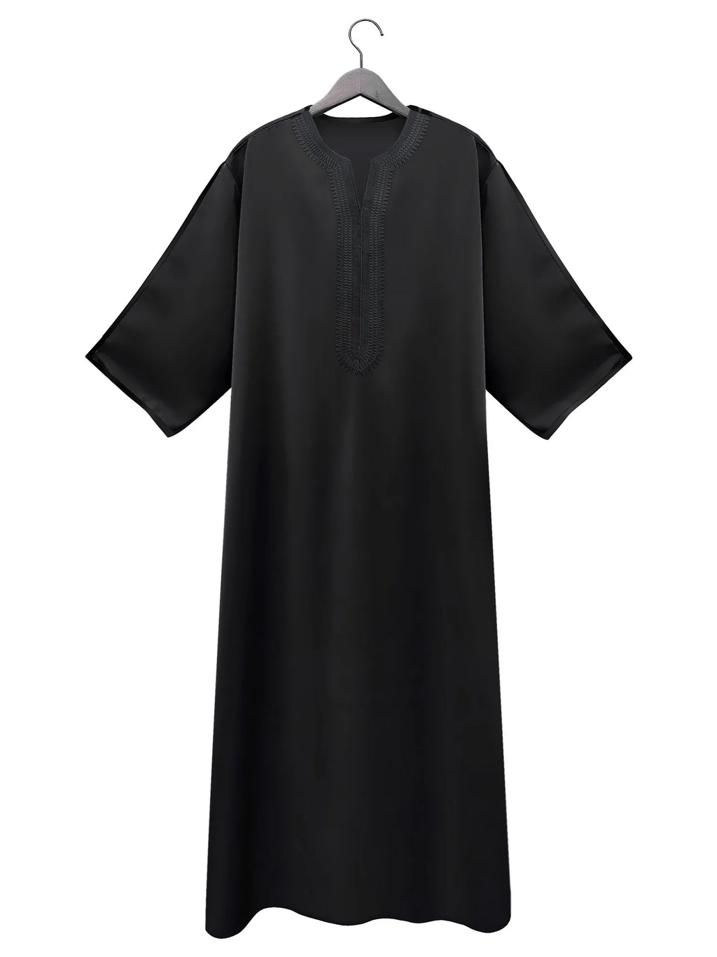 Men's Long Sleeve Muslim Abaya Islamic Dress Moroccan Thobe Jubba Kandora Djellaba Middle Eastern Saudi Clothing Casual Polyester Blend