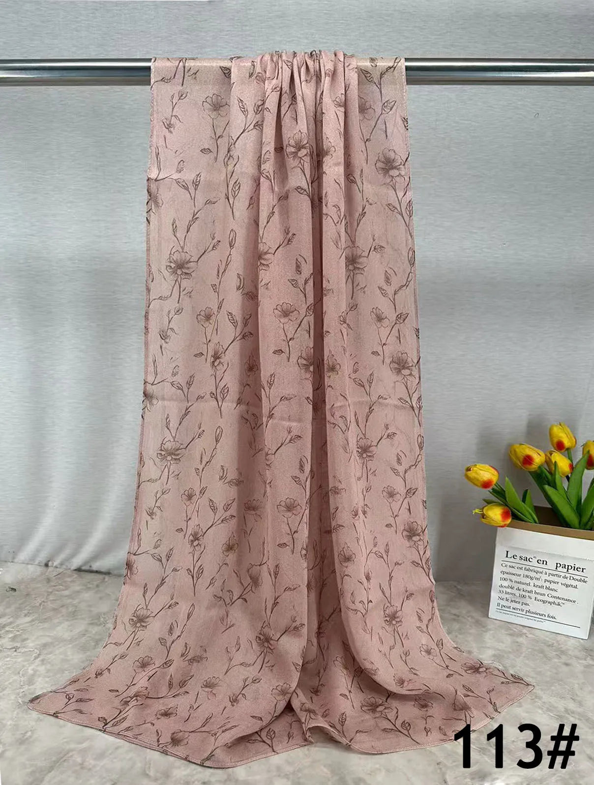 168colors Modal Print Hijab Scarf Premium Soft Breathable Muslim Fashion Headscarf Head Scarf Headwraps for Women Hijabs Turban