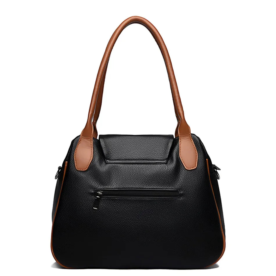 Genuine Brand Top Quality PU Leather Bags for Women Designer Top-Handle Bags Ladies Casual Tote Shoulder Crossbody Bag 2 Layers