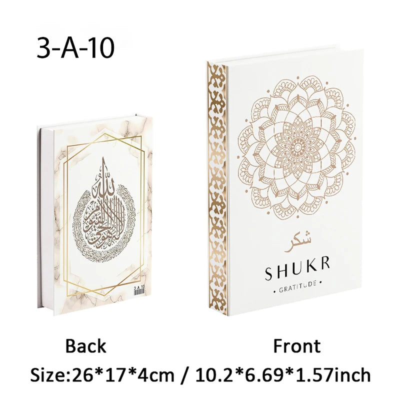 Islamic Luxury Fake Book Decorative Books Storage Box Coffee Table Interior Decoration Kaaba Mosque Muslims Bedroom Home Decor
