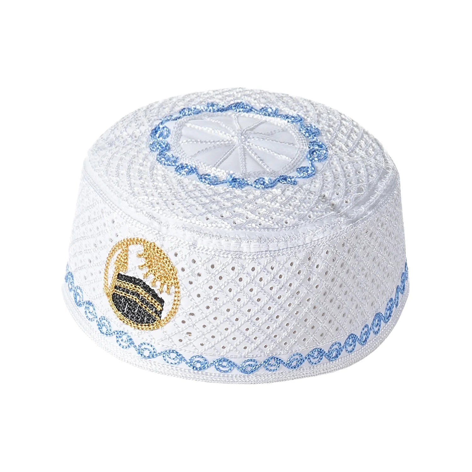 New Muslim Men Prayer Cap Hat Cotton Embroidery Leisure Saudi Arabia Islamic Hat Cap Men Headscarf Topkippot Turban Saudi Cap