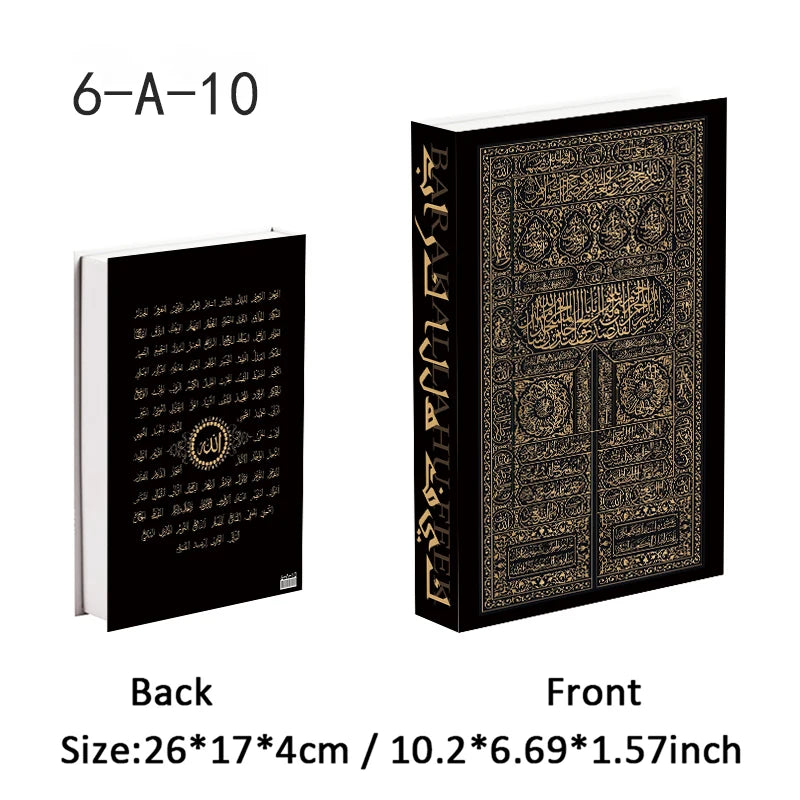 Islamic Luxury Fake Book Decorative Books Storage Box Coffee Table Interior Decoration Kaaba Mosque Muslims Bedroom Home Decor