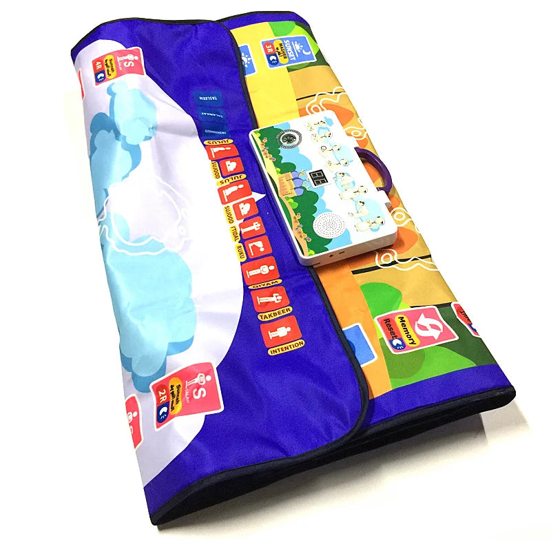 Islamic Prayer Rug Electronic Worship Blanket Muslim Kids Prayer Carpet Children Pray Teaching Salat Musallah Praying Mat