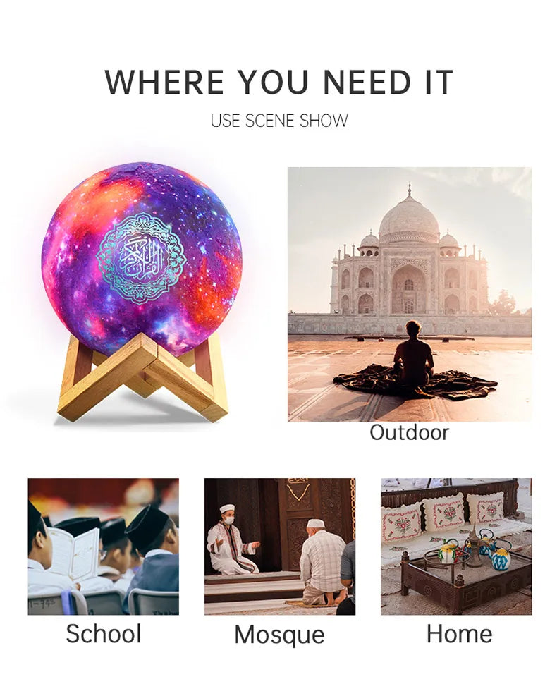 Quran Azan Muslim Koran Bright Bluetooth Speaker Portable Night Light Holy Lamp Sound Box Music Wireless Caixa De Som Bocina Mp3
