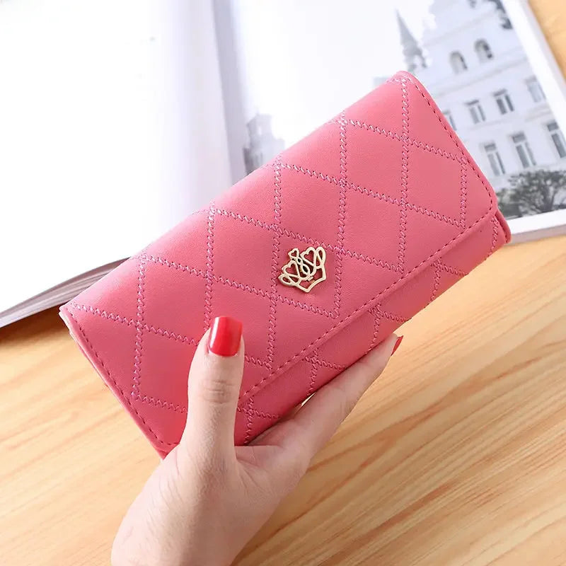 New Large Capacity Women's Wallet Fashionable Long Leather Clutch Bag Mobile Phone Bag Student Coin Purse Handheld Card Holder