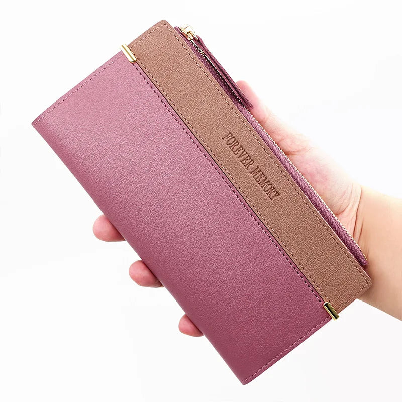 New Women Long Wallets Handbag Zipper Coin Pocket Female Purse Photo Holder Credit Card Holder Women's Clutch Wallet