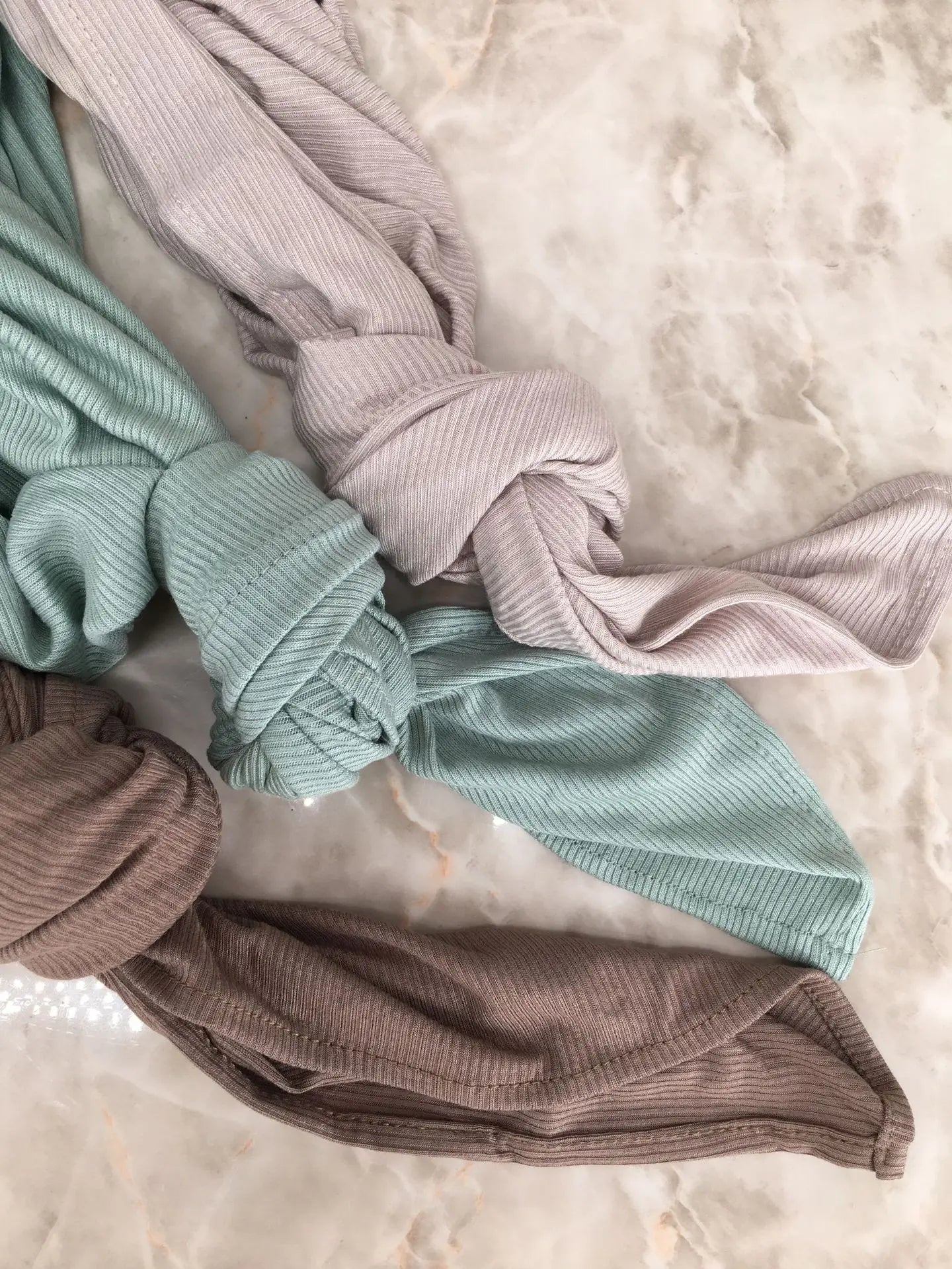 Premium Bamboo Ribbed Jersey Hijab Scarf for Women Elastic Breathable Thread Knitted Scarf Women Soft Striped Headscarf Bandana