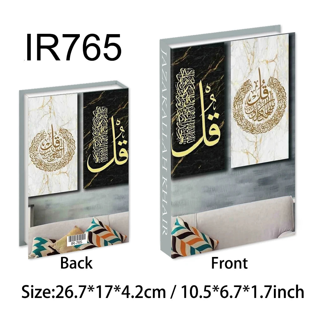 New Islamic Series Luxury Fake Books Home Decoration Remote Control Storage Box Coffee Table Fashion Home Decoration Accessories