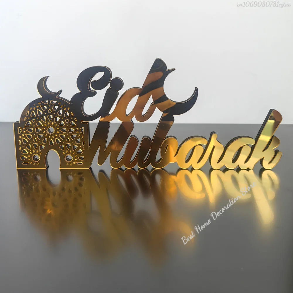 Ramadan Bismillah Acrylic Wooden Ornament Eid Mubarak Home Decoration Islamic Muslim Party Supplies Alhamdulillah Mashallah 2025