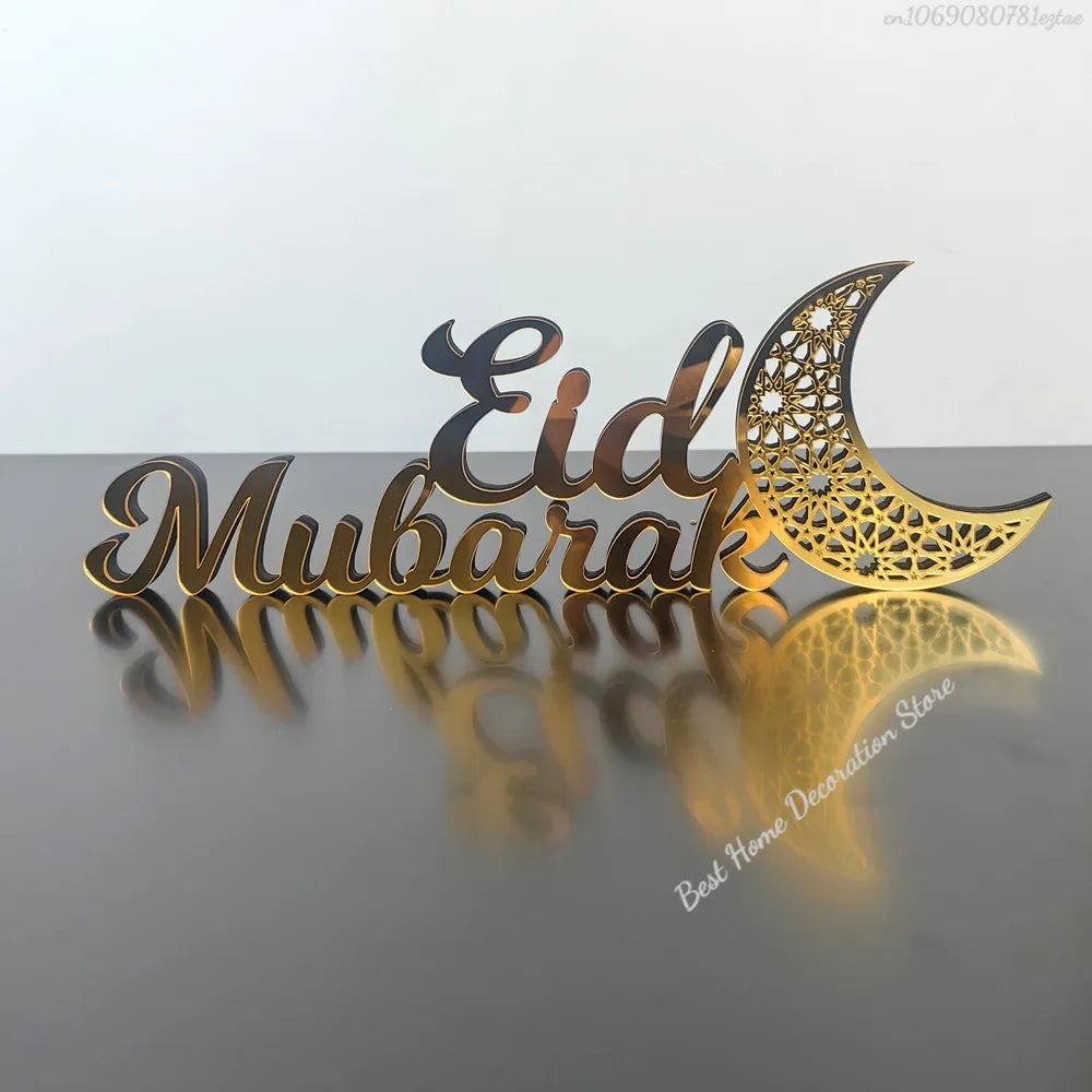 Ramadan Bismillah Acrylic Wooden Ornament Eid Mubarak Home Decoration Islamic Muslim Party Supplies Alhamdulillah Mashallah 2025