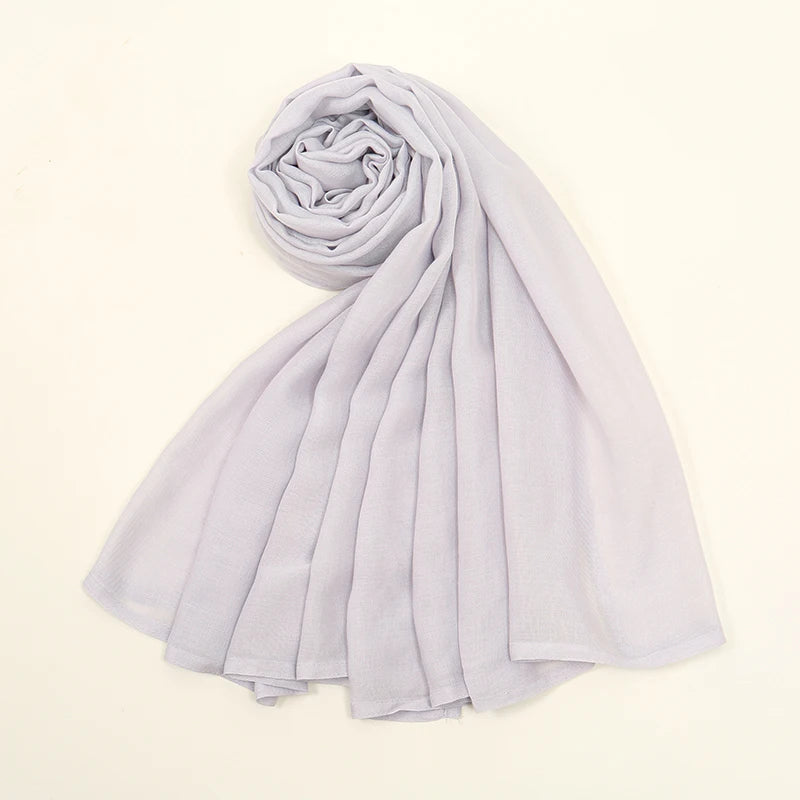 70*180cm Women Plain Solid Color Rayon Cotton Modal Hijab Scarf Lady High Quality Wraps Shawls Muslim Headband Islamic Scarves