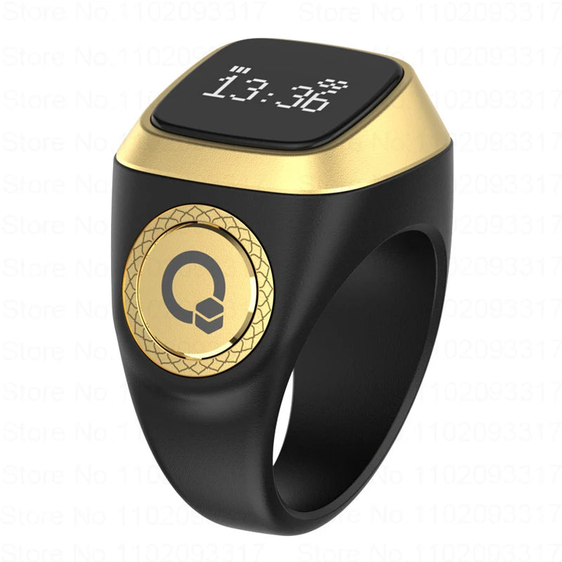 IQibla Smart Zikr Ring Praise Tasbih Tally Electronic Digital Counter for Muslims Prayer Time Vibration Reminder Waterproof