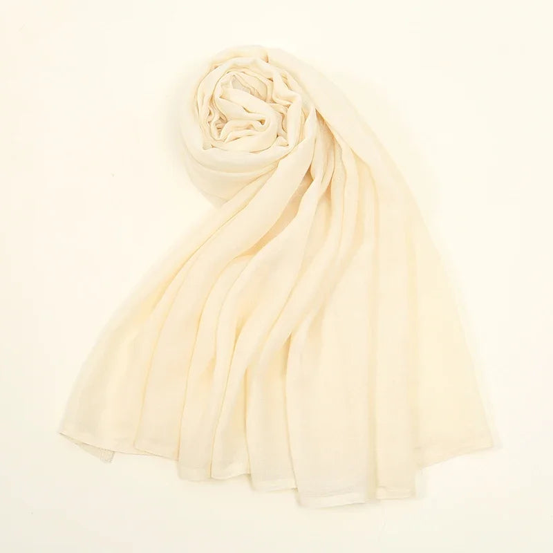 70*180cm Women Plain Solid Color Rayon Cotton Modal Hijab Scarf Lady High Quality Wraps Shawls Muslim Headband Islamic Scarves