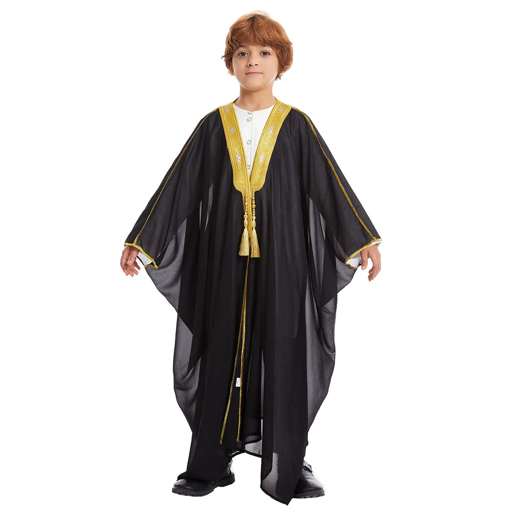 Eid Muslim Boys Jubba Thobe Children Open Abaya Prayer Kaftan Ramadan Morocco Jubba Modest Islamic Dubai Saudi Abayas Thobe