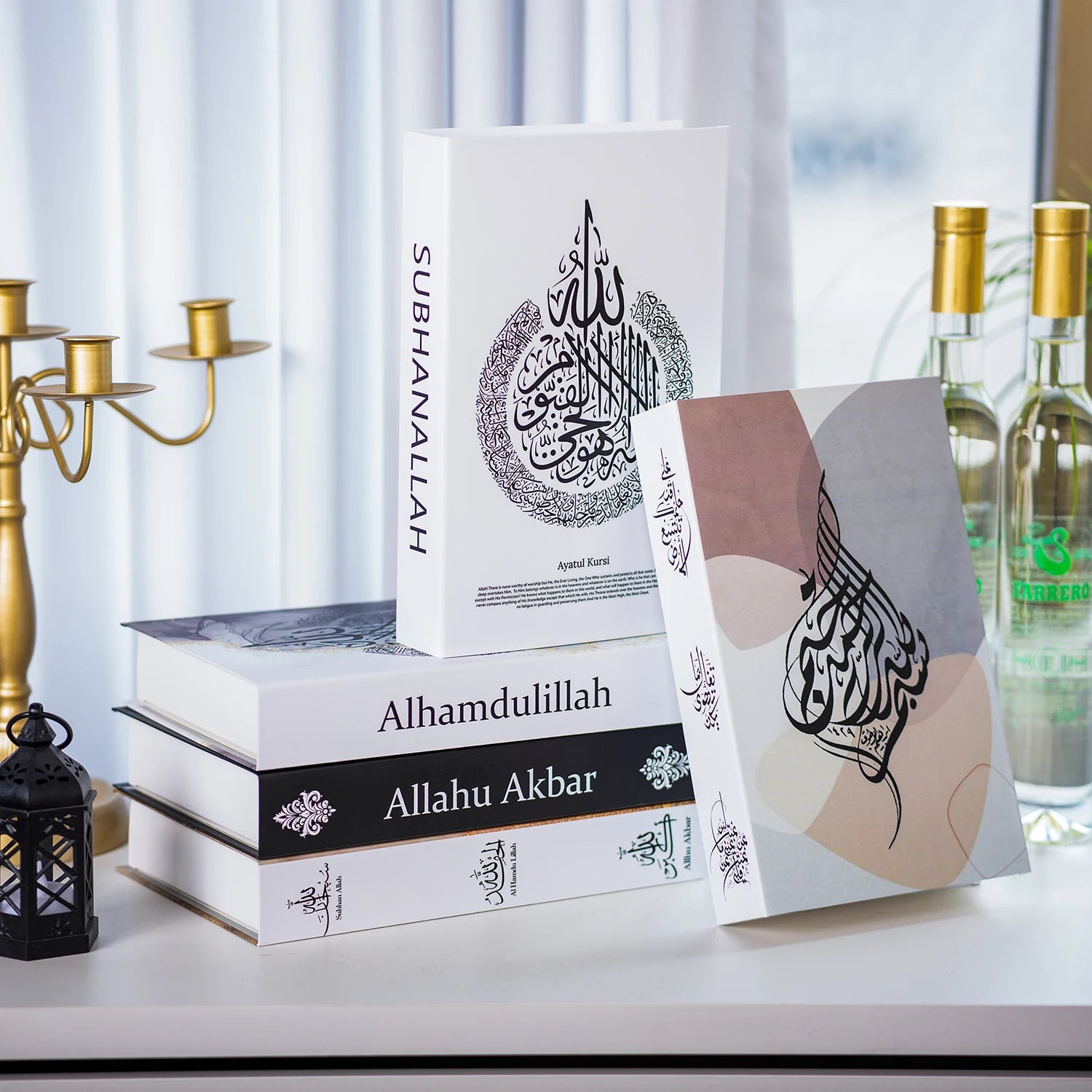 New Islamic Series Luxury Fake Books Home Decoration Remote Control Storage Box Coffee Table Fashion Home Decoration Accessories