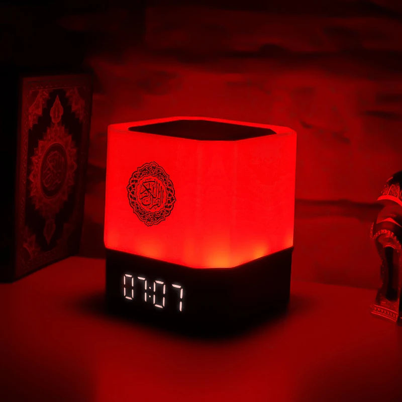 Quran Azan Clock Koran Islamic Muslim Bright Night Light Lamp Holy Bluetooth Speaker Wireless Portable Arab Ramadan Caixa De Som