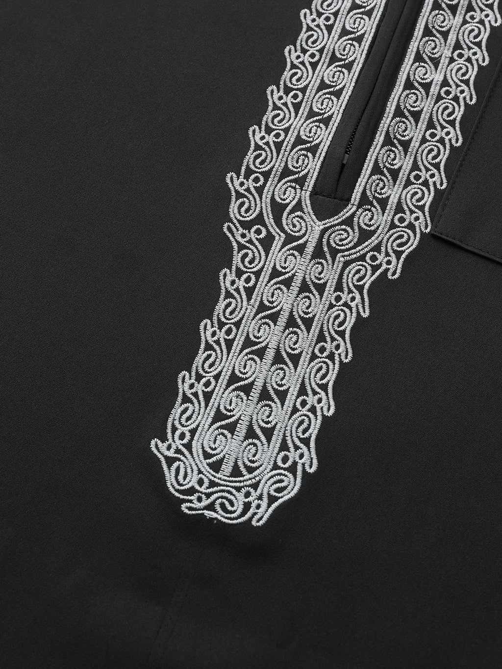 Moroccan Long-Sleeved Embroidered Hood Thobe Muslim Man Abaya Islamic Loose Fit Polyester Elastane Fashion Jubba Thobe for Adults