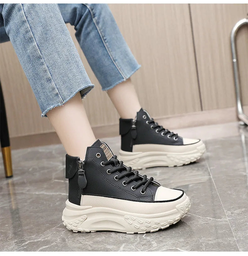 Women Sneakers Luxury Fashion High Top Women Boots Platform Casual Shoes Outdoor Running Shoes for Women Tenis De Mujer