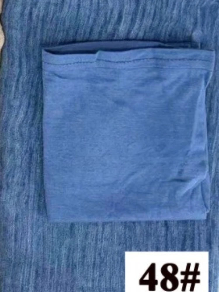 Rayon Cotton Hijab with Inner Cap Set Premium Wrinkle Scarf Headscarf Shawl Dirty Dyed Vintage Soft Muslim Turban Hijabs Women