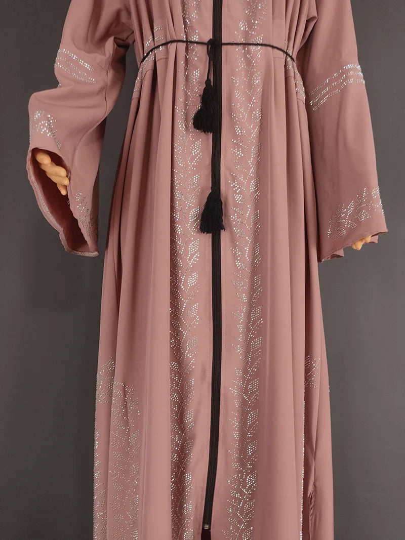 Casual Kimono Robe Femme Caftan Turkish Islamic Clothes Open Abaya Dubai Kaftan Muslim Cardigan Abayas Dresses for Women