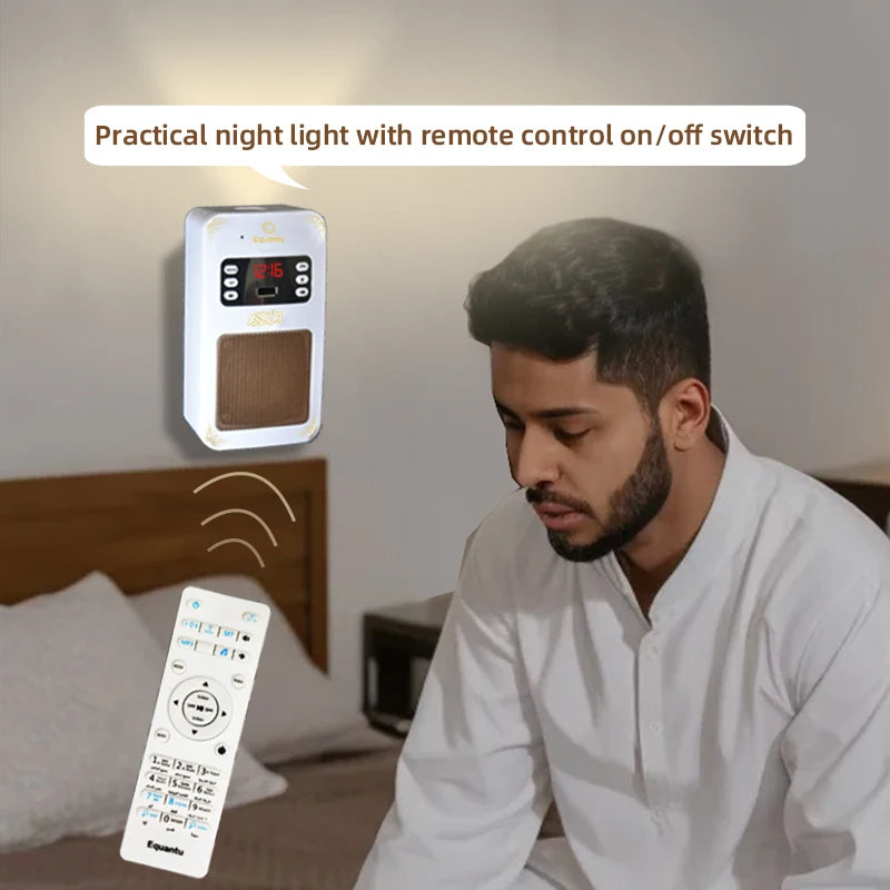 Azan Quran Muslim Koran Bright Bluetooth Speaker Portable Night Light Holy Lamp Wall Plug Clock Sound Wireless Home Caixa De Som