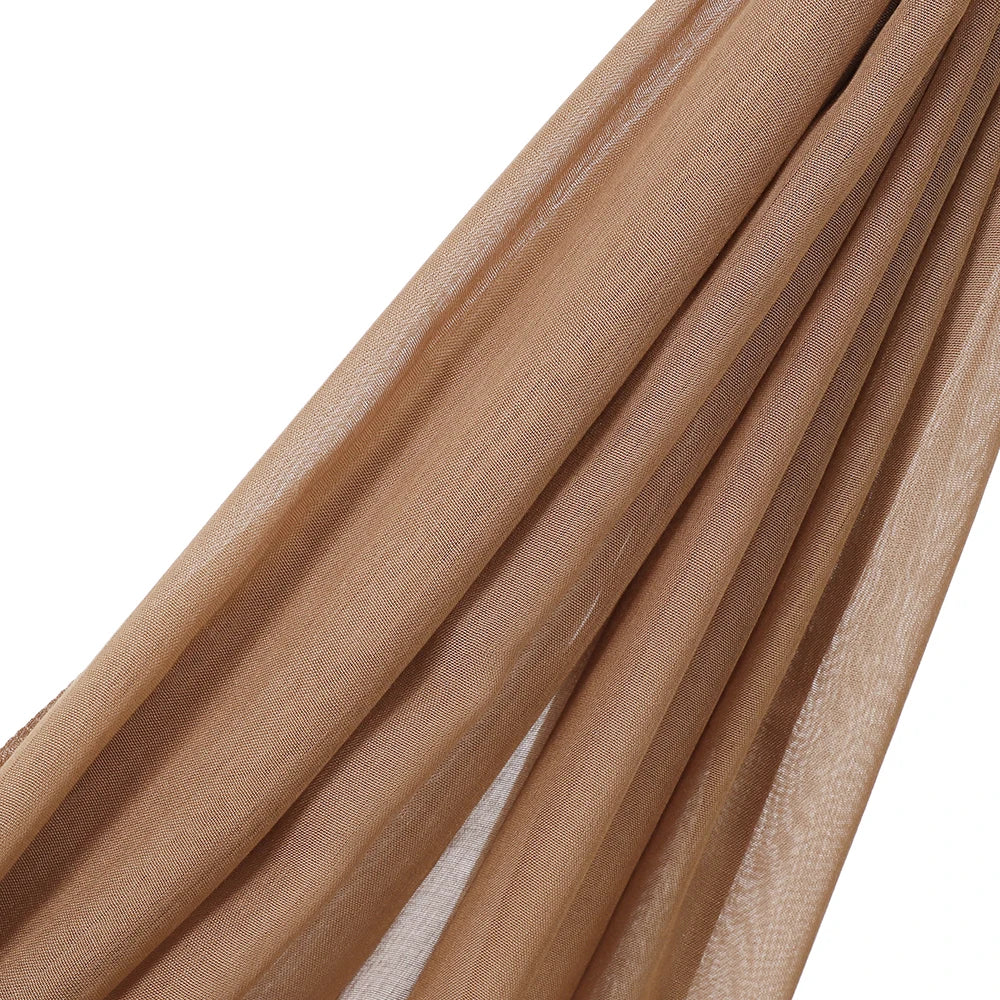 Muslim Hijabs for Women Scarf Thin Plain Shawls Femme Musulman Soft Viscose Rayon Headscarf Islamic Turban Headband 200x85cm