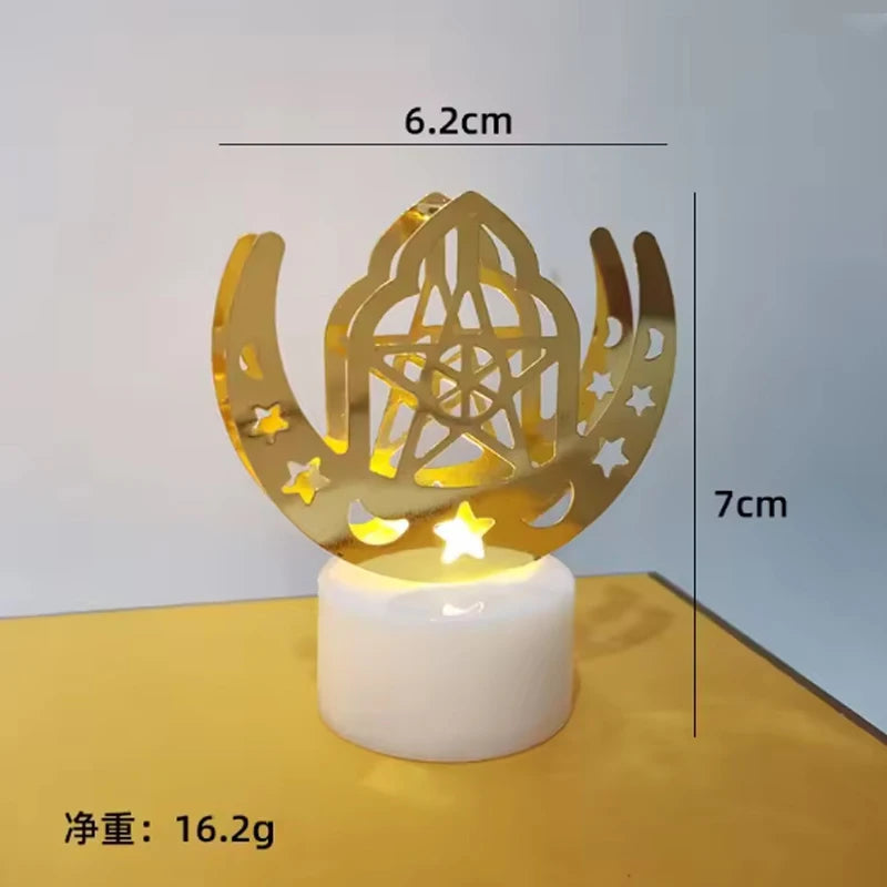 LED Moon Star Castle Lights Eid Mubarak Electronic candle light Islam Muslim Festival Party Eid al-Fitr home Ramadan Decoration