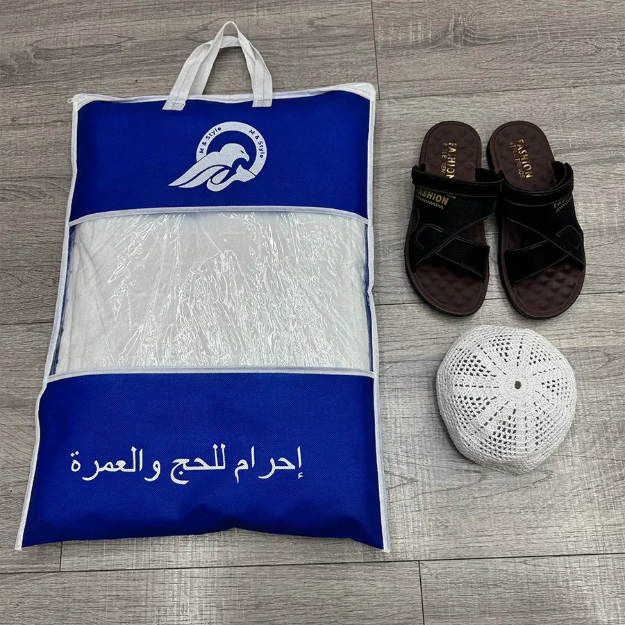 Hajj Ihram Prayer Towel Set Pilgrimage Waist Bag Ceremony Box Clothing Set for Men Women Children Summer Season