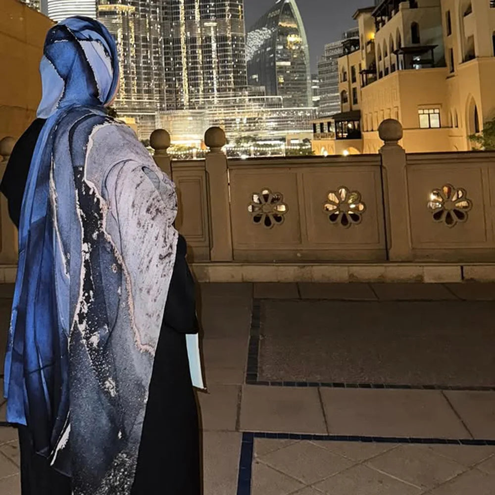 Premium Printed Rayon Modal Hijabs Cotton Hijab Scarf for Women Wraps and Shawls Musulman Headband Islamic Ramadan Turban