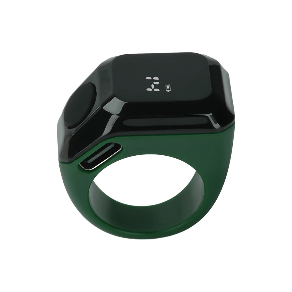 Smart Ring Counter Bluetooth APP Control OLED Display Silent Touch Type-C Rechargeable Muslims Zikr Ring Prayer Finger Counter