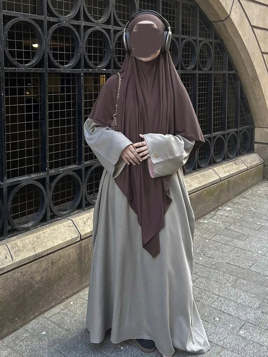 Middle East Muslim Women Arabic Dubai Abaya Ramadan Soft jersey Hijab scarf turban Femme musulman african Islam khimar Headscarf