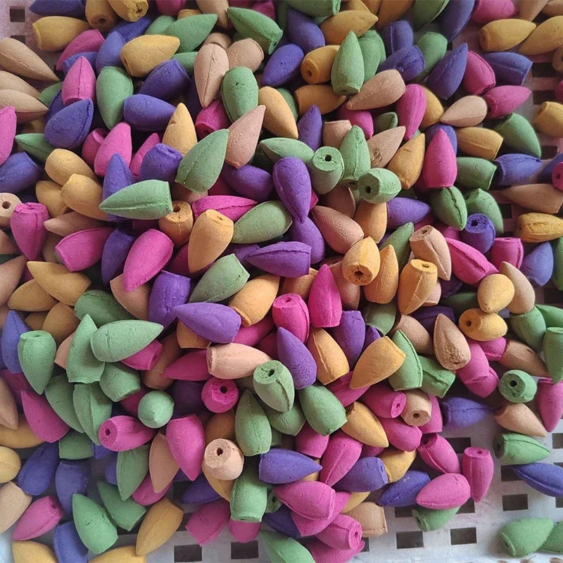 Mixed Waterfall Smoke Backflow Natural Incense Cone Incense Cone Lavender Multi-scented Suitable for Places Tea Room Yoga Room