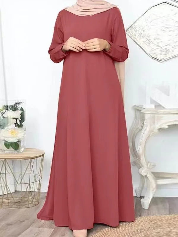 Dress Fashion Women Soft Muslim Abayas Khimar Turkey Islam