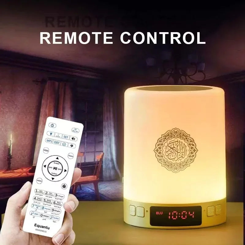 AZAN Islamic Quran Speaker Night light mp3 APP control Coran Player Quran lamp with 16G memory card veilleuse coranique