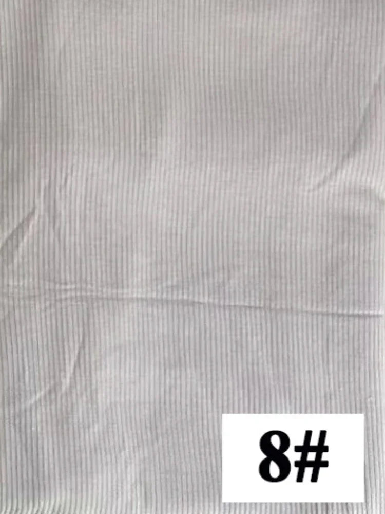 Premium Bamboo Ribbed Jersey Hijab Scarf for Women Elastic Breathable Thread Knitted Scarf Women Soft Striped Headscarf Bandana