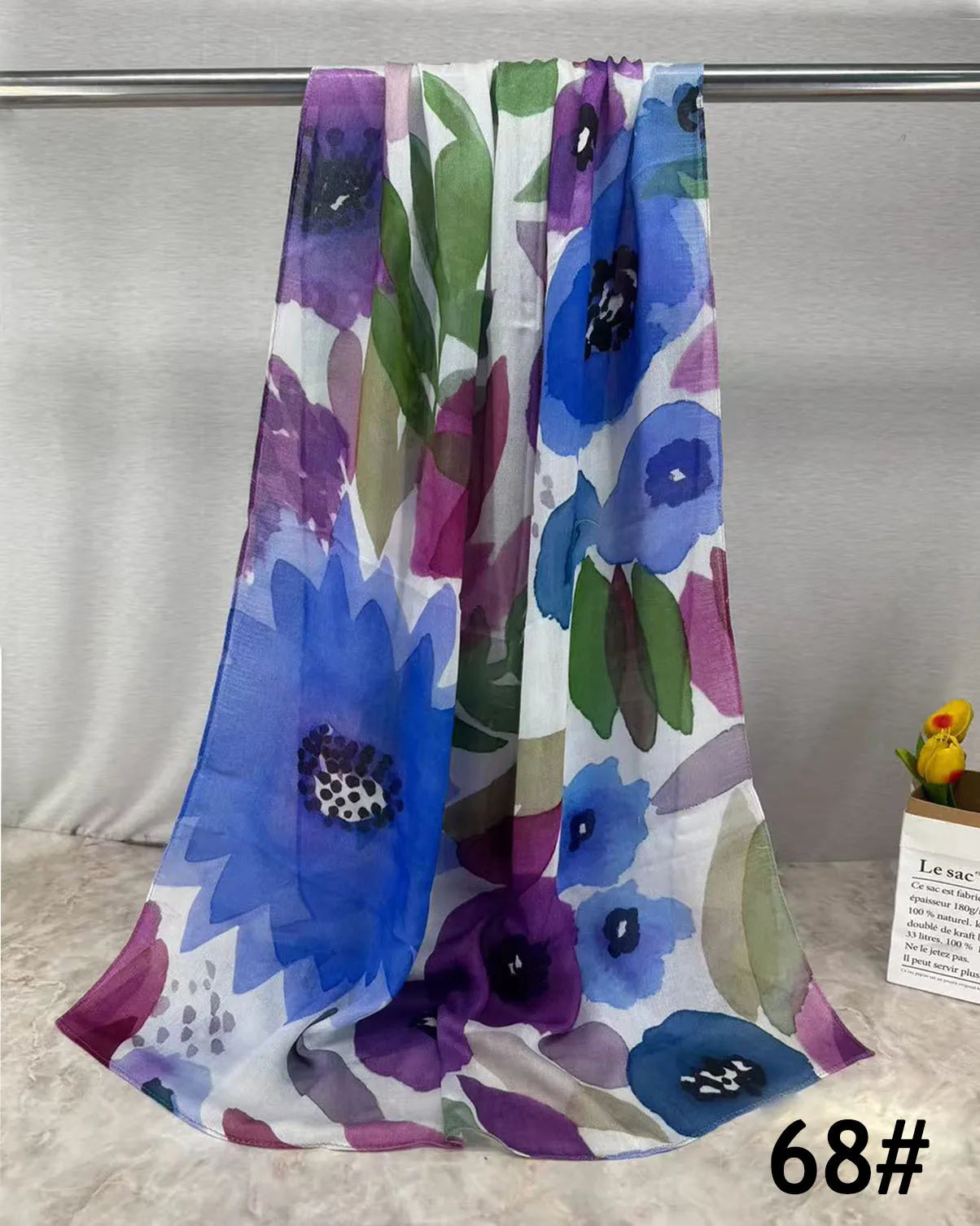 168colors Modal Print Hijab Scarf Premium Soft Breathable Muslim Fashion Headscarf Head Scarf Headwraps for Women Hijabs Turban