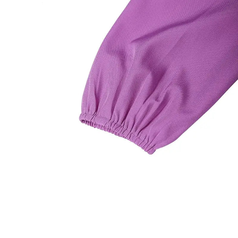 Dresses Modest Ruffles Trim O-Neck Lantern Sleeve Tied-Back Maxi Dress Muslim Woman Clothes 3XL