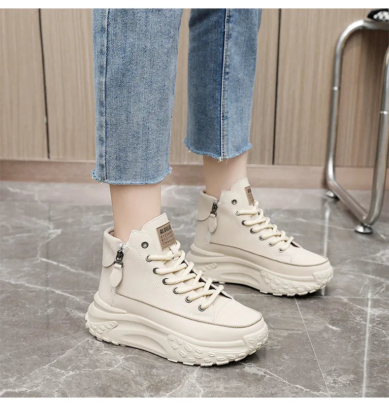 Women Sneakers Luxury Fashion High Top Women Boots Platform Casual Shoes Outdoor Running Shoes for Women Tenis De Mujer
