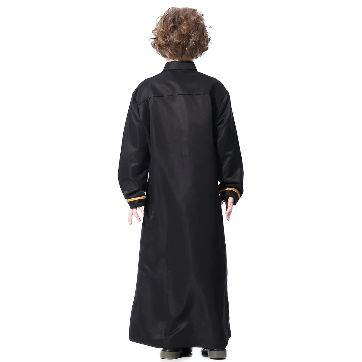 Muslim Saudi Arab Boys Robe Kids Abaya Kaftan Prayer Islam Ramadan Clothing Long Sleeve Thobe Middle East Teenage Dress Dubai
