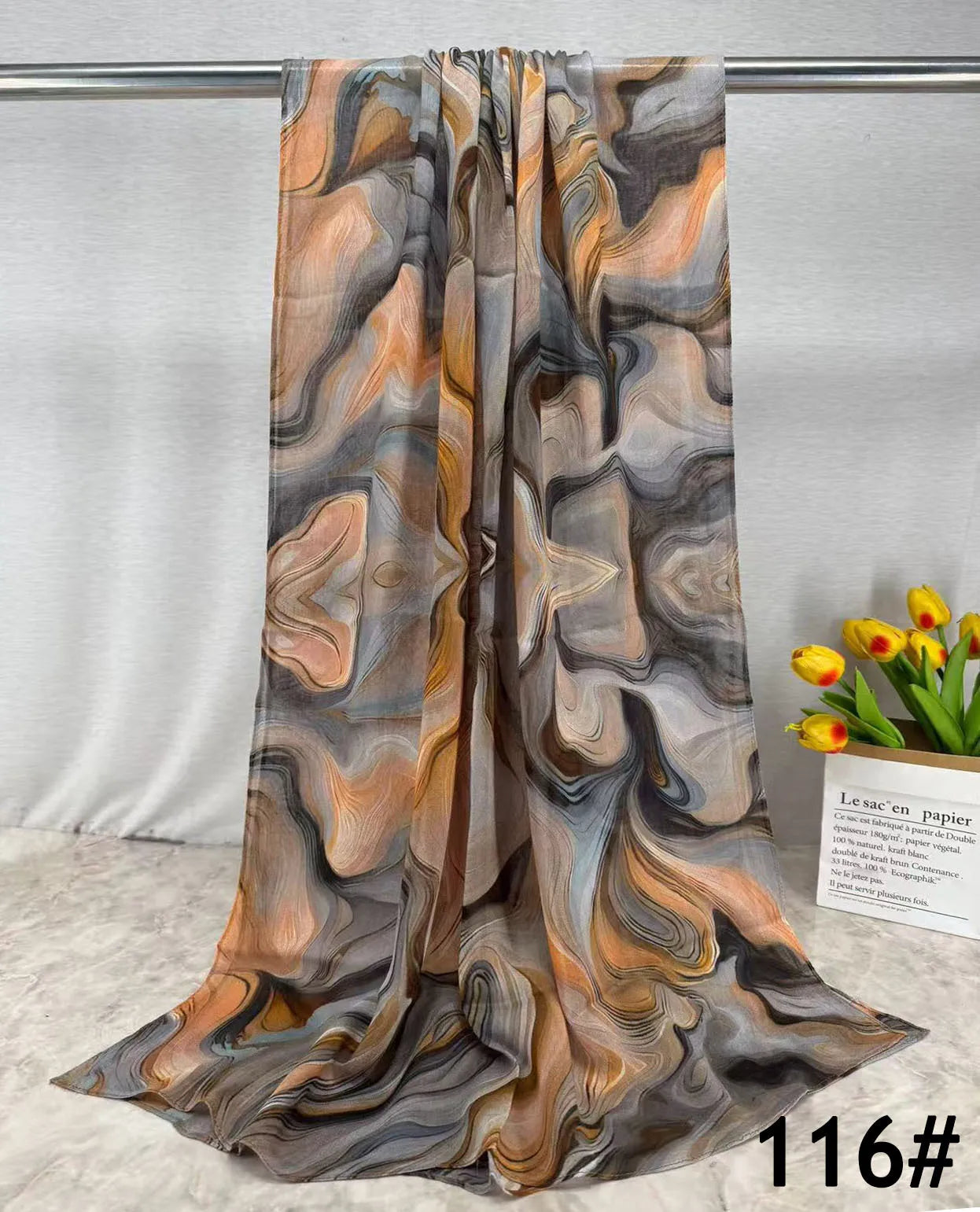 168colors Modal Print Hijab Scarf Premium Soft Breathable Muslim Fashion Headscarf Head Scarf Headwraps for Women Hijabs Turban