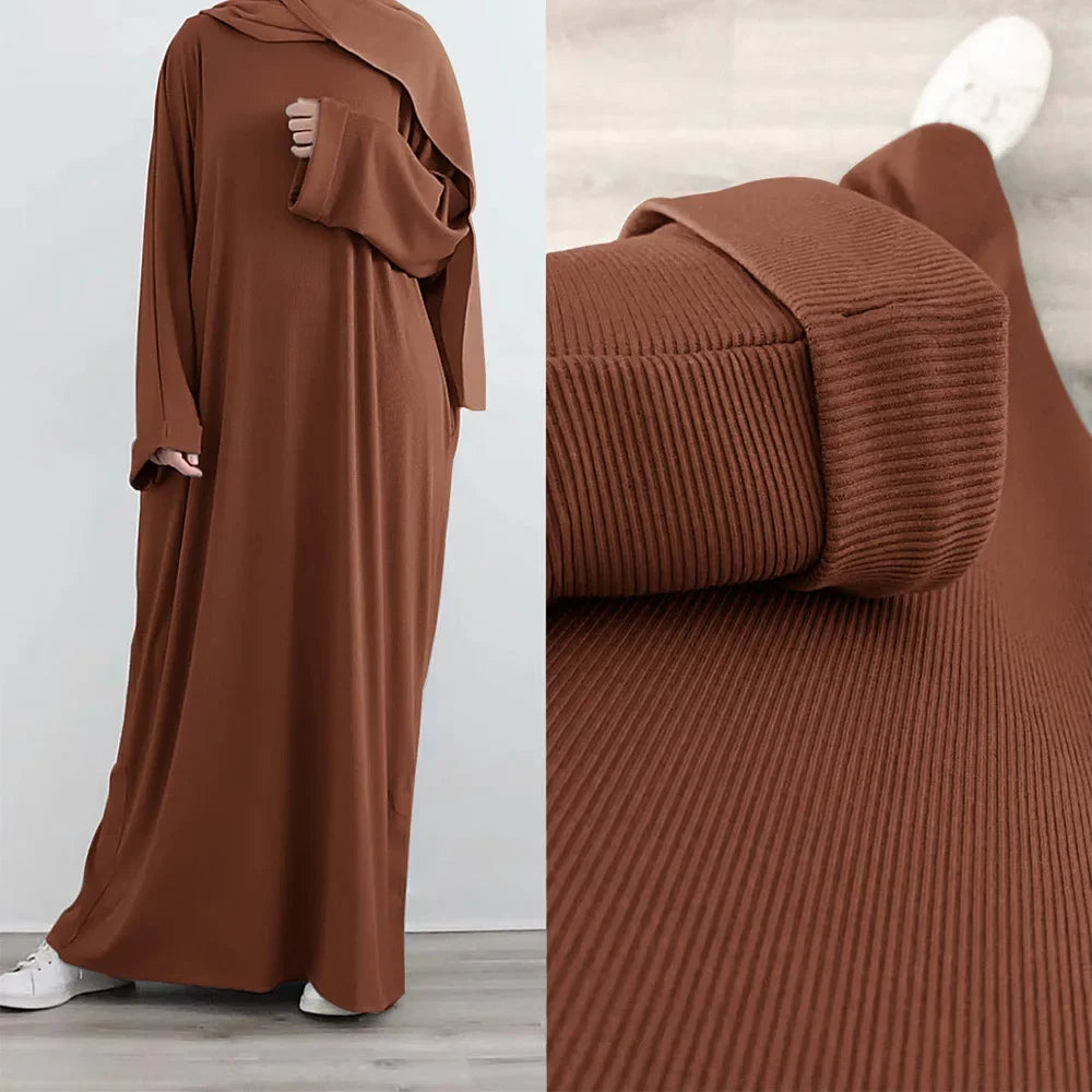Autumn Muslim Dress for Women Abaya Turkey Loose Modest Long Dresses Jalabiya Morocco Dubai Abayas Kaftan Vestidos Arab Robe