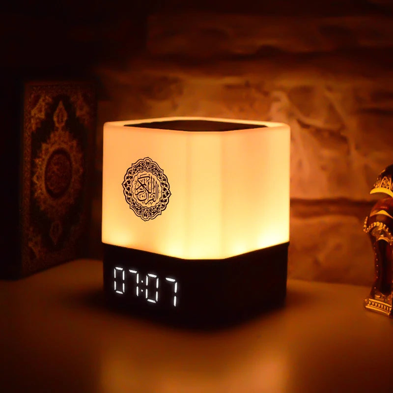 Quran Azan Clock Koran Islamic Muslim Bright Night Light Lamp Holy Bluetooth Speaker Wireless Portable Arab Ramadan Caixa De Som