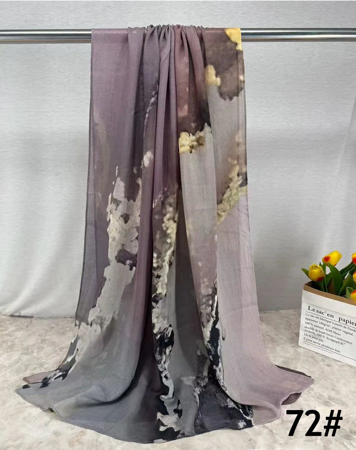 168colors Modal Print Hijab Scarf Premium Soft Breathable Muslim Fashion Headscarf Head Scarf Headwraps for Women Hijabs Turban