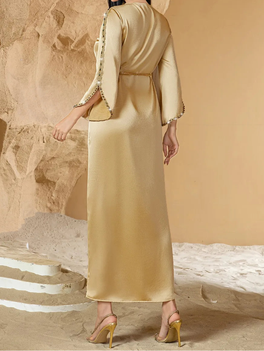 Dress for Women  Jalabiya Lace Diamond Party Dresses Abaya Long Robe Morocco Dubai Kaftan Vestidos Largos 2025