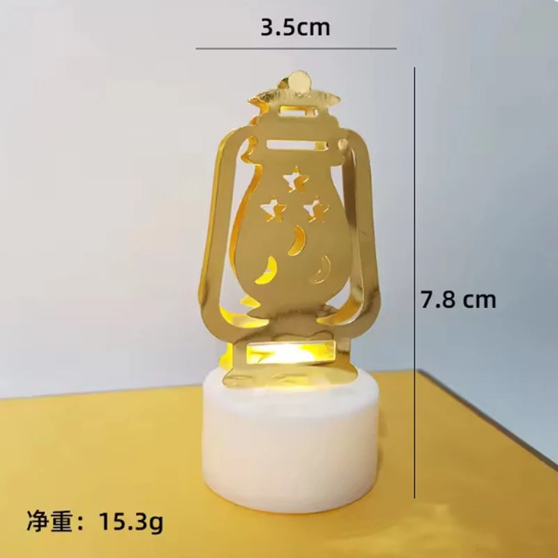 LED Moon Star Castle Lights Eid Mubarak Electronic candle light Islam Muslim Festival Party Eid al-Fitr home Ramadan Decoration